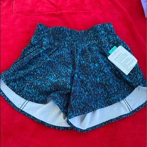Blue and black Lululemon shorts